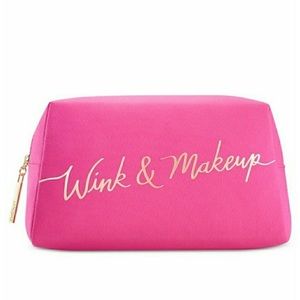 New Lancôme wink & makeup pink cosmetic bag